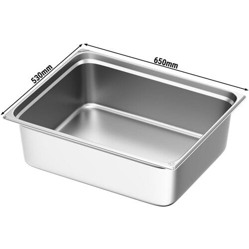 GGM Gastro (6 Stück) Edelstahl-Behälter GN 2/1 - Höhe: 200mm