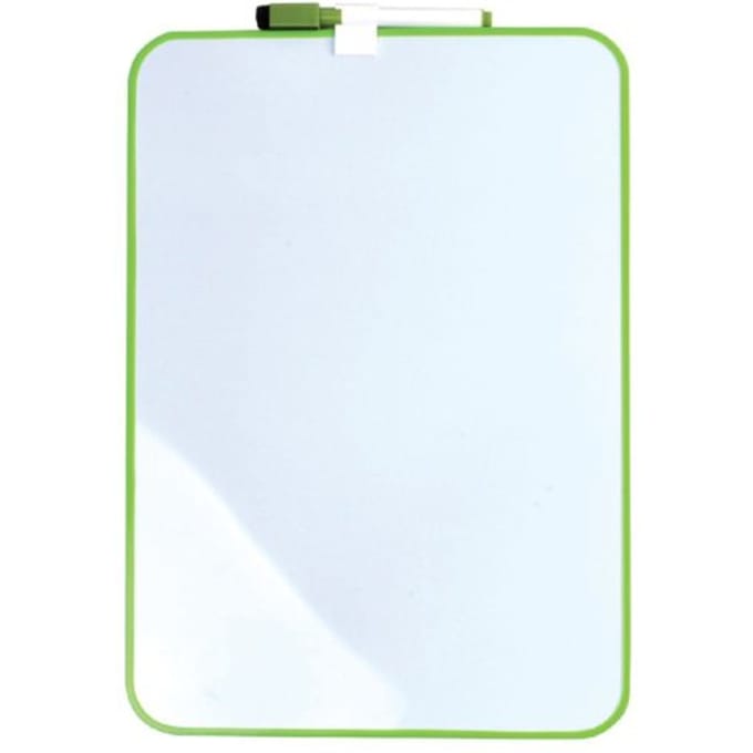 Whiteboard Desq 24 x 34 cm + marker groen profiel