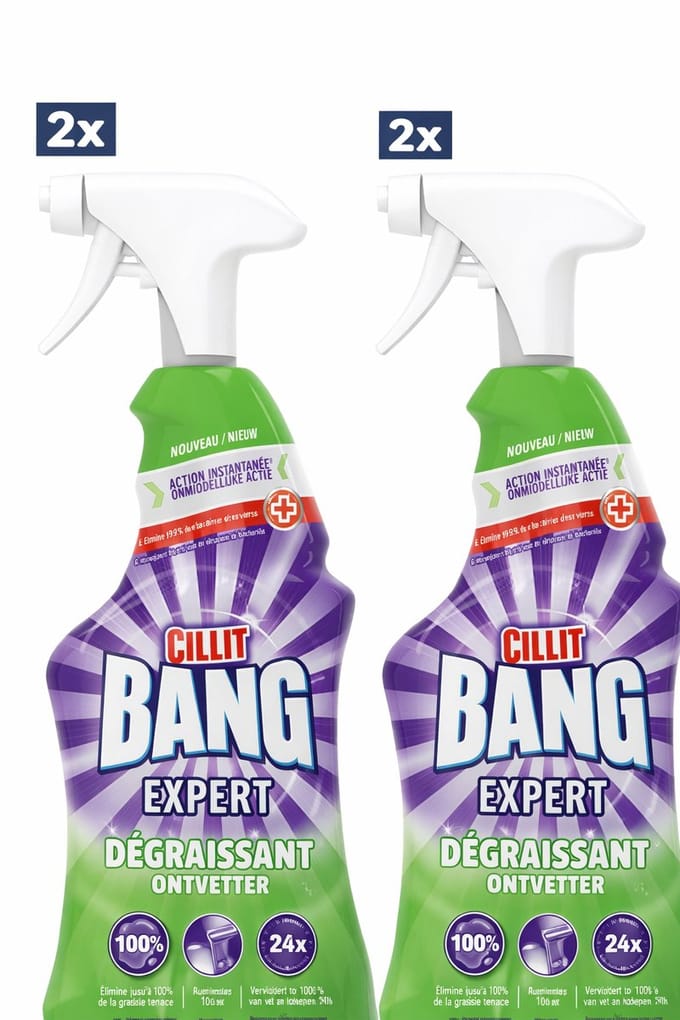 2 x Cillit Bang Power Cleaner Schoonmaakspray Universal Ontvetter 750 ml