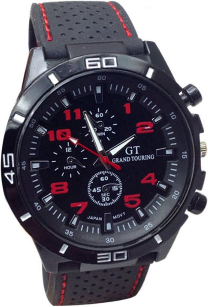 Hidzo Horloge GT Sport Ø 40 mm - Rood - Inclusief horlogedoosje
