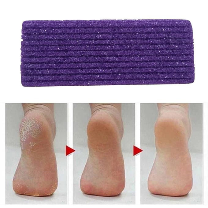 2 in 1 Pumice Stone Foot Stone Hard Skin Callus Remover Pedicure Tools for Feet paars
