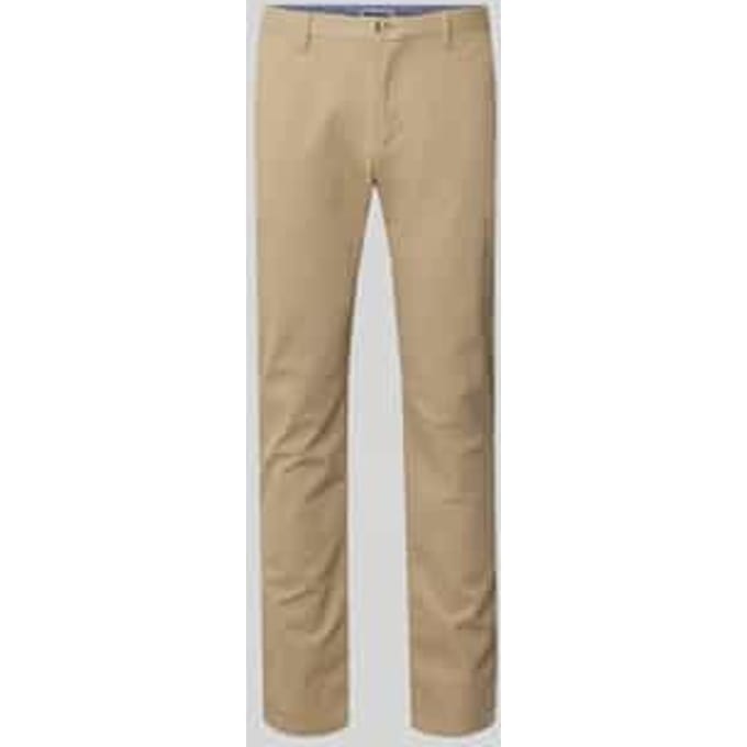 Nauwsluitende Chino met recht silhouet en middelhoge taille