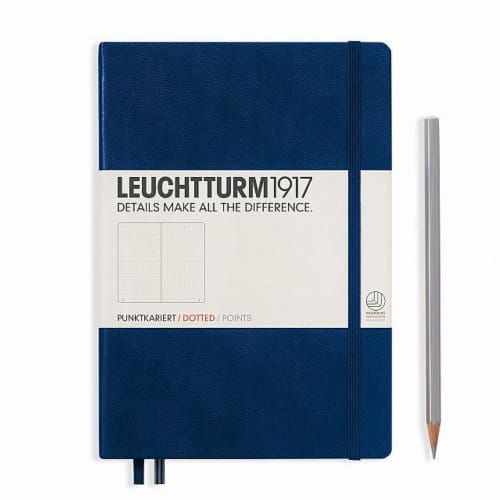 Leuchtturm1917 notitieboekje medium a5 dotted navy blauw