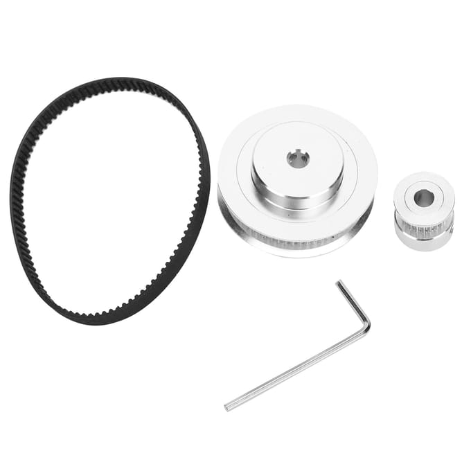 Synchrone Tandwiel Stap Timing Poelie Aluminium 20 60 Tanden 3D Printer Onderdelen P36‑GT2‑6‑BF gray