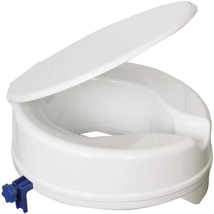 Verhoogde toiletbril met deksel - Verhoging 10 cm