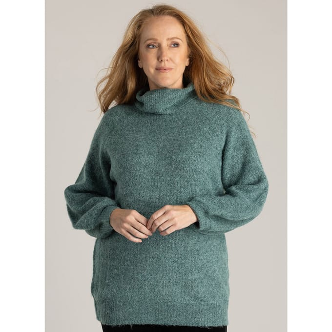YEST CURVE Widia Essential Tops - Dark Mint/Melange - maat 0(46)