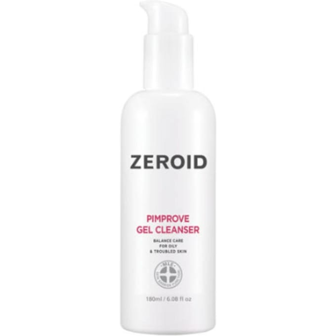 ZEROID Pimprove Gel Reiniger 180ml – Functionele Reiniger voor Acne-Gevoelige Huid white