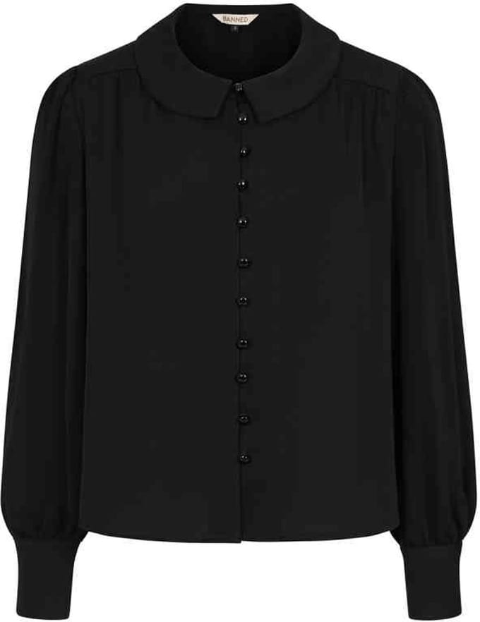 Banned - Victoria Blouse - S - Zwart