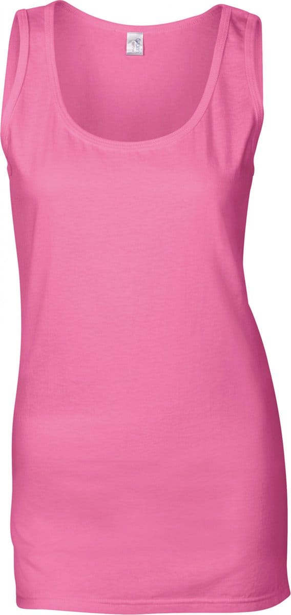 Tank Top Dames L Gildan Mouwloos Azalea 100% Katoen