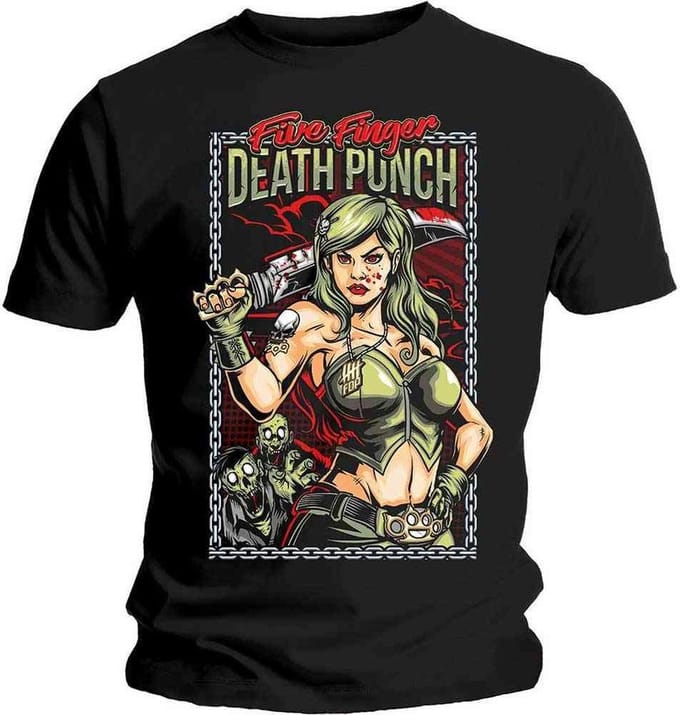 Five Finger Death Punch - Assassin Heren T-shirt - S - Zwart