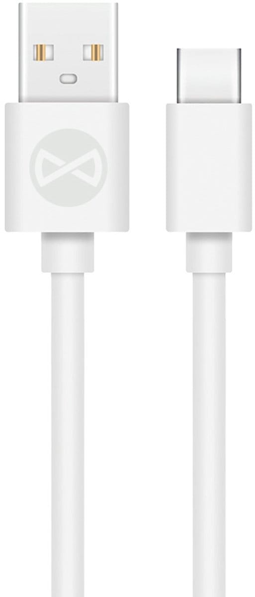 USB naar USB-C Kabel (1m) - Wit - 2A Snellaadkabel met Dataoverdracht