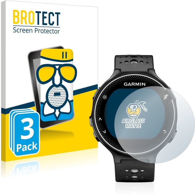 BROTECT - Screenprotector voor Garmin Forerunner 230 - Folie Beschermfolie Beschermglas matte 3 Stuks