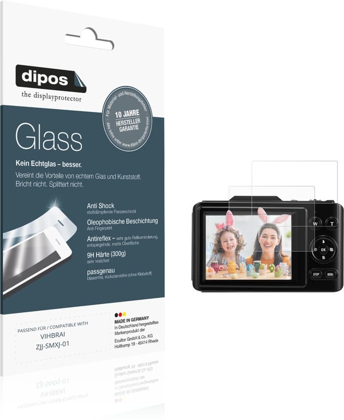 dipos – 2x Matte Pantserfolie geschikt voor VIHBRAI ZJJ-SMXJ-01 | 9H Screenprotector