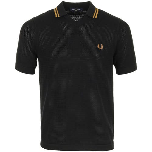 Polo Shirt Korte Mouw Fred Perry Pointelle Knitted Shirt