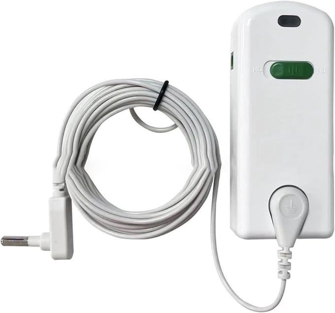 Aarding Tester - Continuïteitstester Mat - Aarding Controleren - Met 15ft Koord - 12 x 10 x 2 cm - Wit