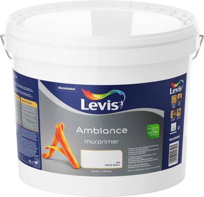 Levis - Ambiance Mur Primer - Wit - 10 L