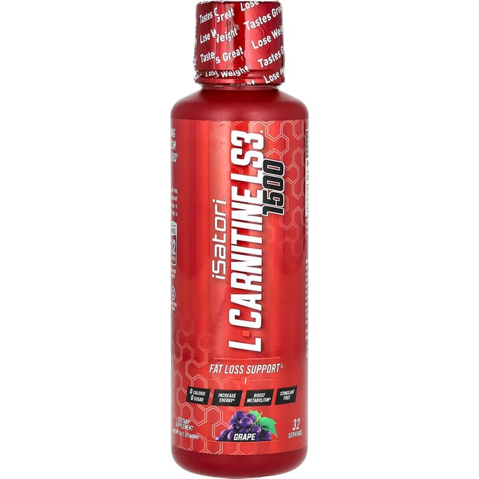 Isatori, l-Carnitine LS3 1500, Raisin, 16 fl oz (480ml)