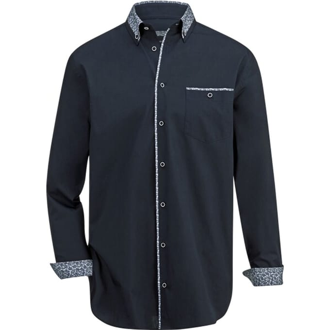 Babista herren Overhemd - 41/42 - donkerblauw - Plus Size