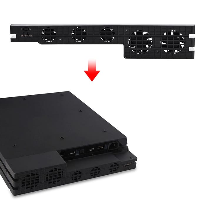 5-ventilator Super Turbo temperatuurregeling koelventilator voor Playstation PS4 Pro black