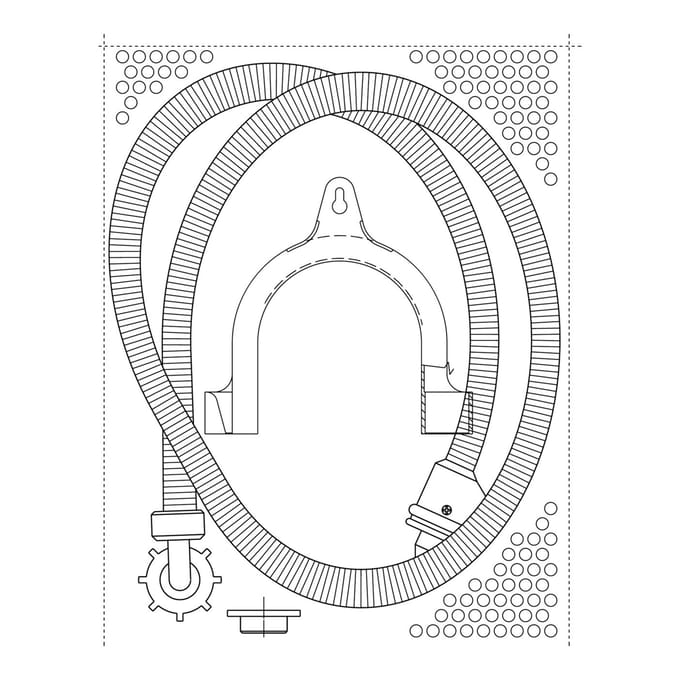 AEG toevoerslang, water, 2 st., H&C,1500mm 140020904235