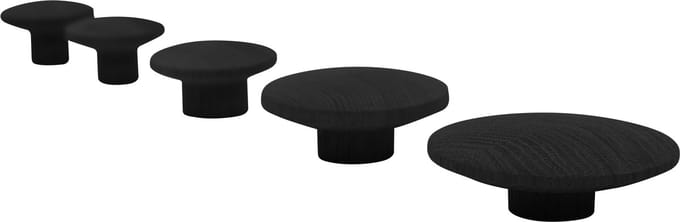 HOME It® houten knoppen Ø45/Ø55/Ø75/Ø90 mm zwart eiken