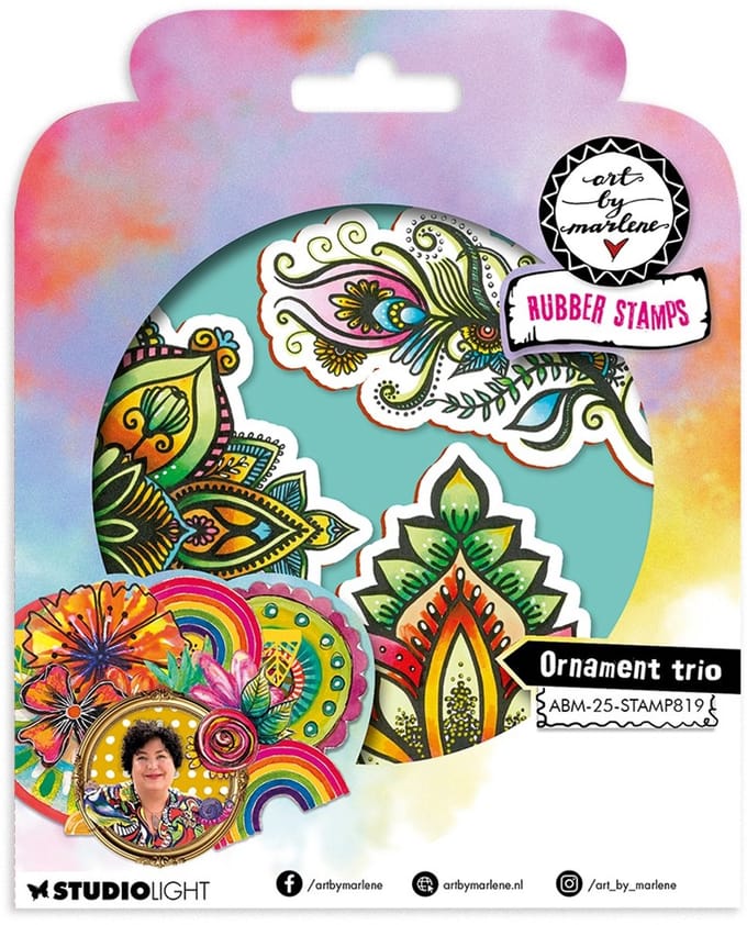 Cling stamps ABM 25 collection - Ornament trio nr. 819