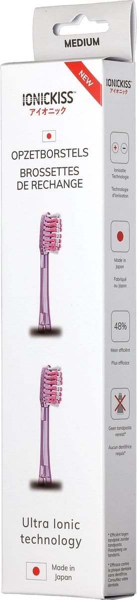 Ionickiss Opzetborstels medium roze 2 stuks