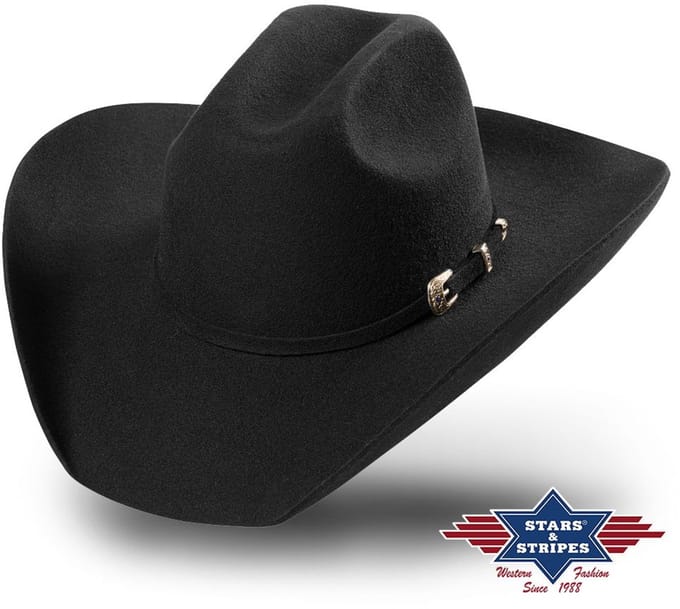 Wolhoed Vilthoed Westernhoed Wyoming Zwart mt 62
