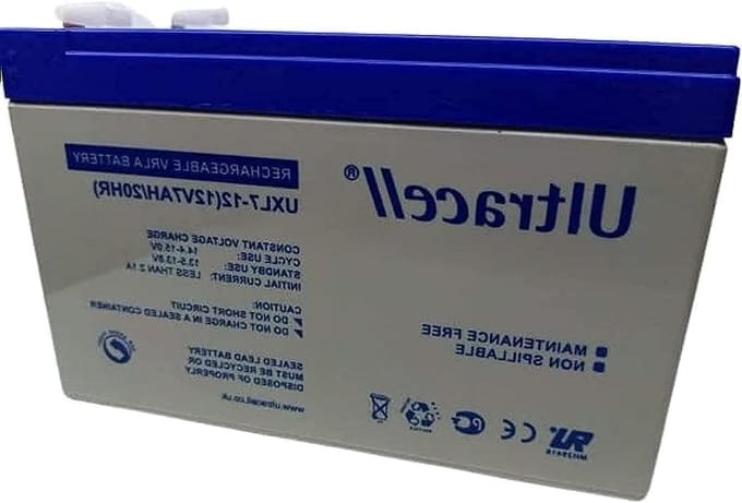 Oplaadbare Batterij - Accu - Back-up Stroom - Onderhoudsvrij - 12 Volt 7 Ah - Zwart