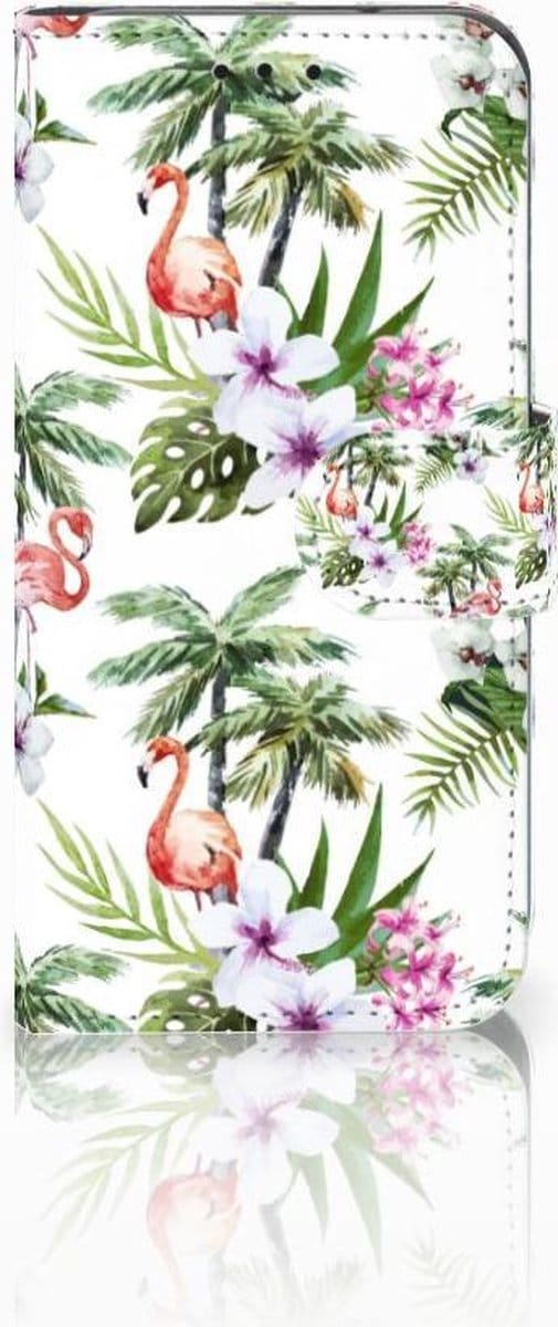 Samsung Galaxy S10e Telefoonhoesje met Pasjes Flamingo Palms