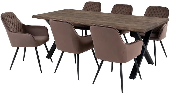 House Nordic Eetkamertafel Toulon Smoked Eikenhout 200cm