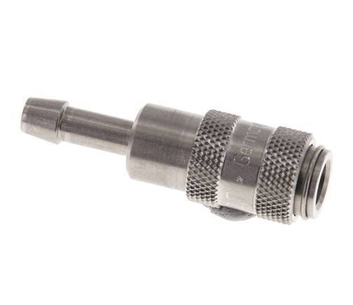 RVS DN 2.7 (Micro) Luchtkoppeling Snelkoppeling 4 mm Slangpilaar