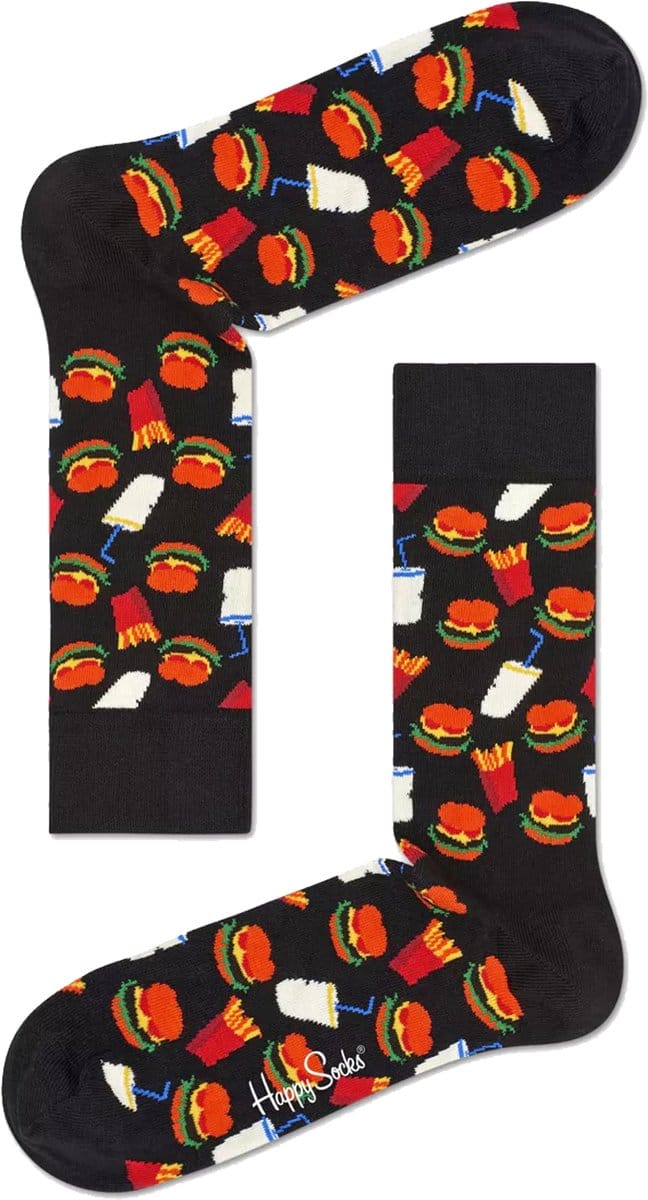 Happy Socks Sokken met Print Hamburger Sock - Maat 36-40