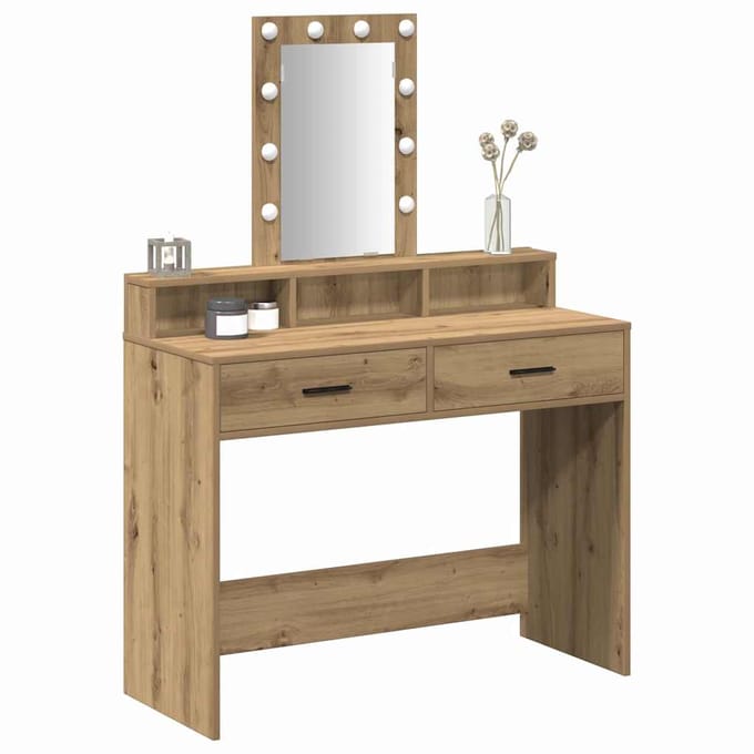 vidaXL - Kaptafel - Bruin - 100 - x - 41 - x - 140 - cm - Bewerkt - hout