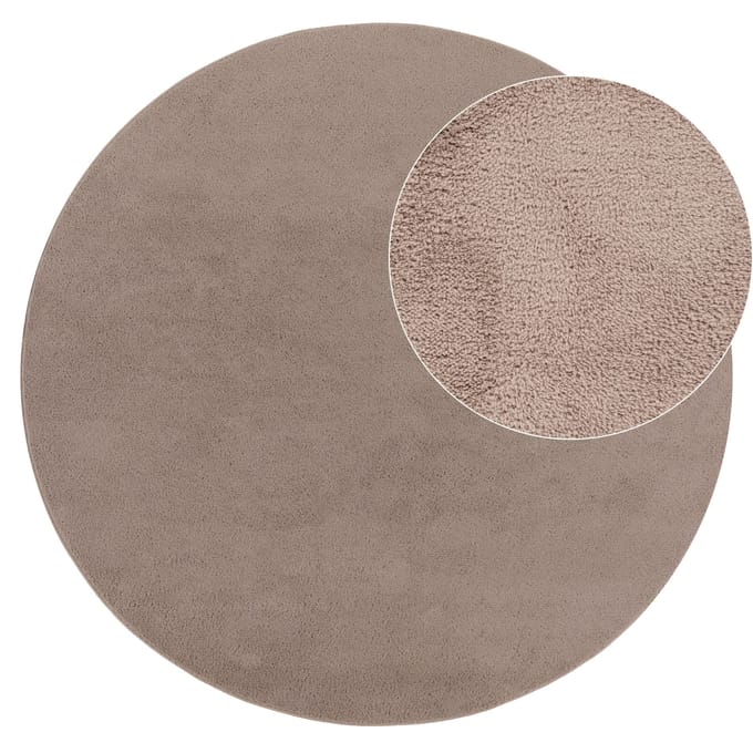 Tapijt Calissa taupe 120 cm rond