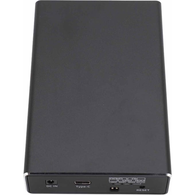 Dubbele Bay Externe Harde Schijf RAID Behuizing USB C 10Gbps 2,5 Inch Dubbele Bay HDD Behuizing voor 2,5 black