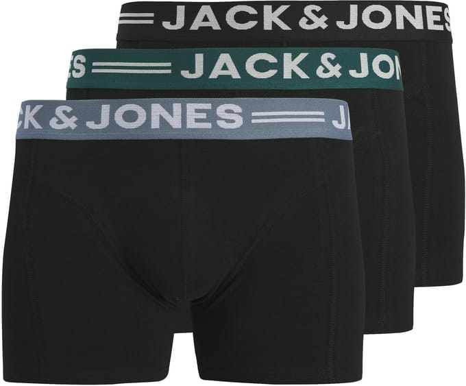 Jack & Jones Onderbroek Sense Trunks 3-pack Noos 12081832 Black/black Mannen Maat - L