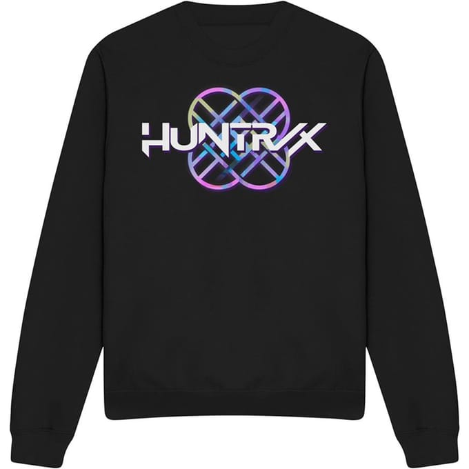 K-Pop Demon Hunters Unisex Adult Huntr/X Pastel Logo Sweatshirt (Zwart)