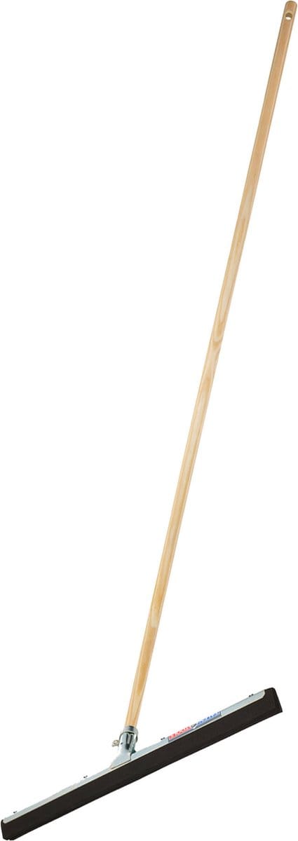 Talen Tools Vloer/douche trekker - voor water - metaal/schuimrubber - B45 cm - houten steel 140 cm