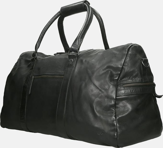 Bear Design Ruben Leren Weekendtas - Zwart