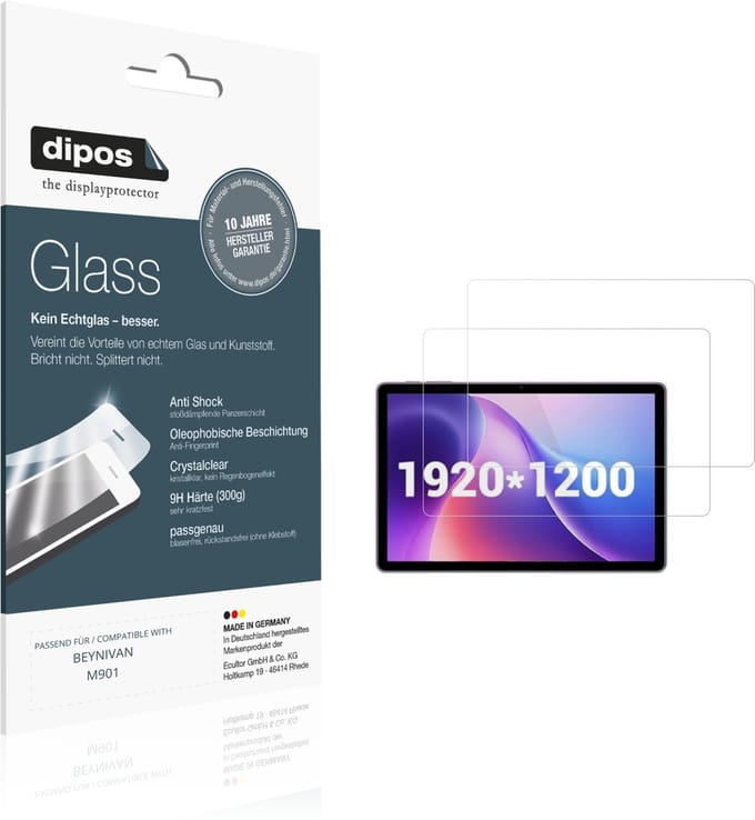 dipos – 2x Pantserfolie geschikt voor BEYNIVAN M901 | 9H Screenprotector