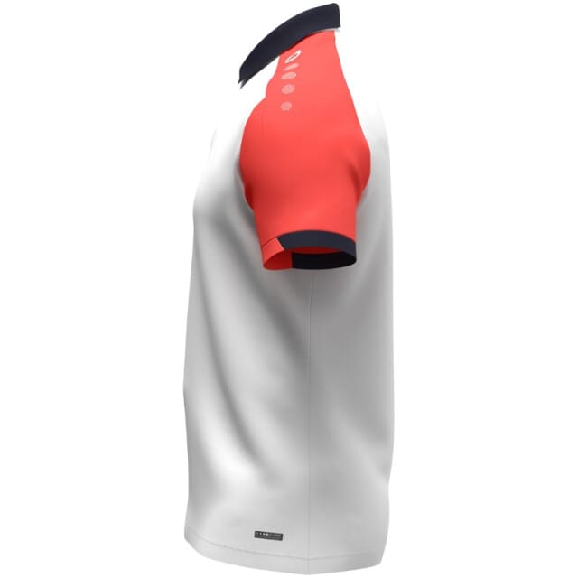 Jako Dynamic Polo Heren - Wit / Koraal / Marine | Maat: XL