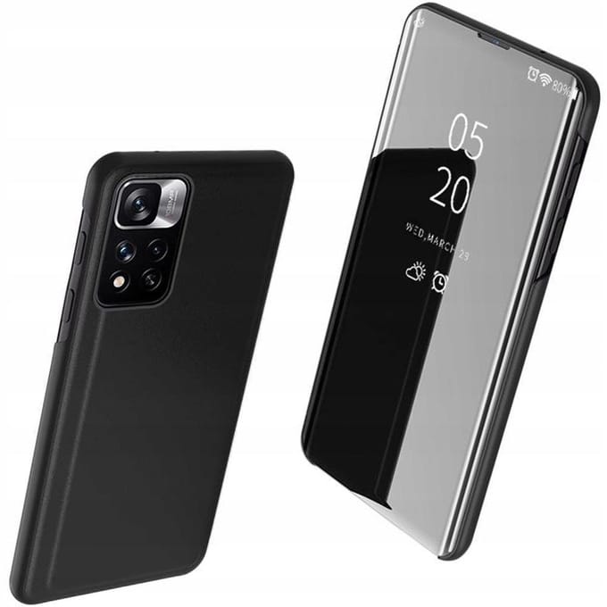 Étui à rabat Clear View pour Realme 9 Pro noir