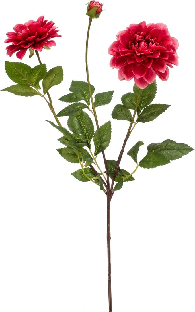 Emerald - Kunstbloem Dahlia 72cm fuchsia - Kunstplant voor binnen