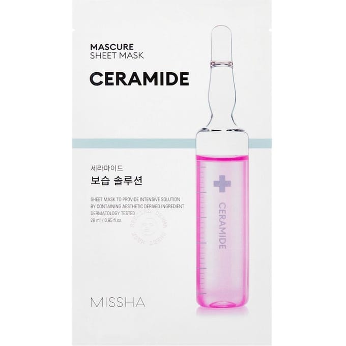Missha Mascure Moisture Babbier Solution Sheet Mask Ceramide Masker 28 ml