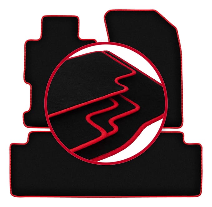 CARLUX-RED automatten voor: Honda Civic VII sedan (2001-2005)