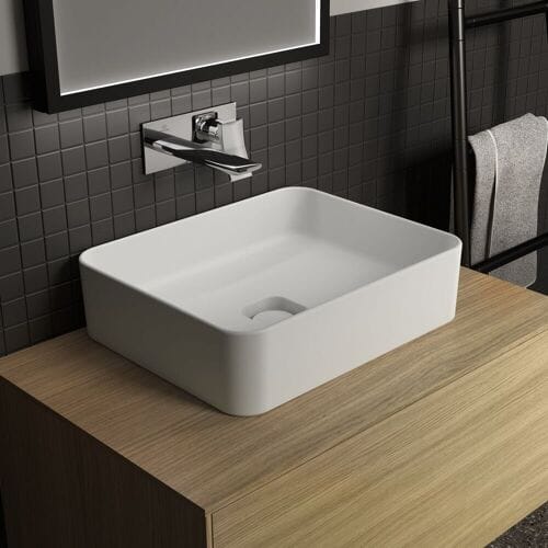 Ideal Standard bowl angular 60 cm, without tap hole, without overflow, ground T369801