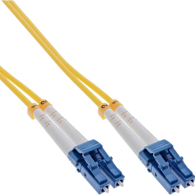 InLine LC Duplex Optical Fiber Patch kabel - Single Mode OS2 - geel / LSZH - 3 meter
