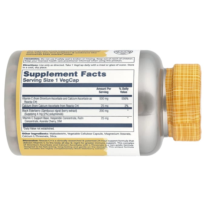 Reacta-C + Vlierbes, 120 Plantaardige Capsules