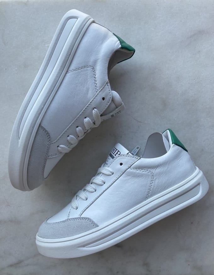 Hip sneaker wit/groen maat 31